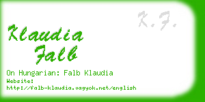 klaudia falb business card